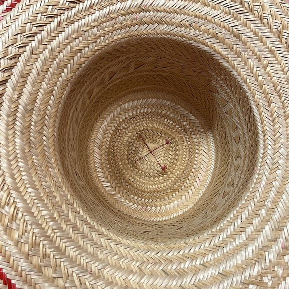 Free People Tierra Santa Wayuu Hat Red and Pink Woven Straw Hat main image 3